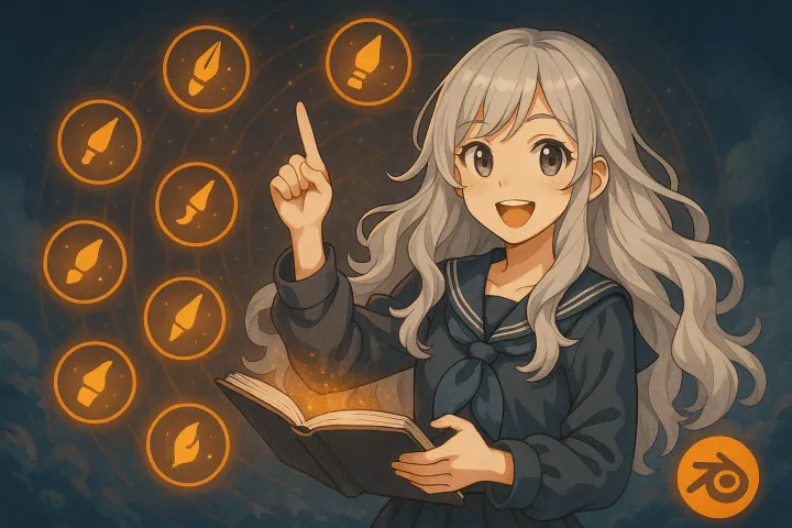 Blender Grease Pencil brush settings interface