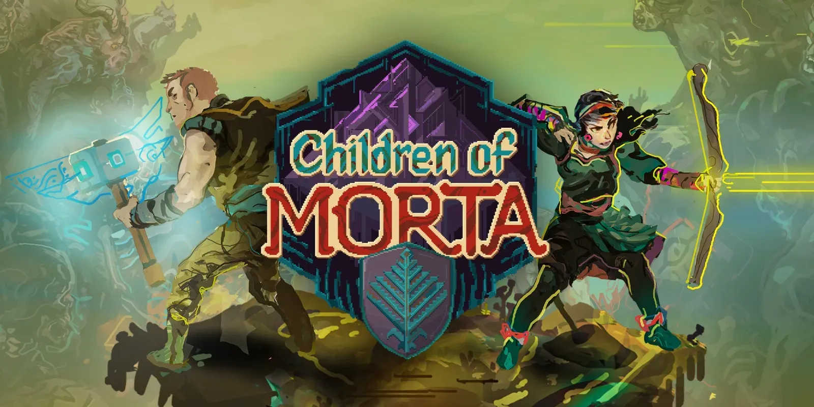 Children of Morta pixel art game screen showcase