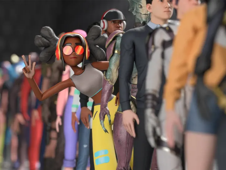 Mixamo 3D character animation platform interface showcase