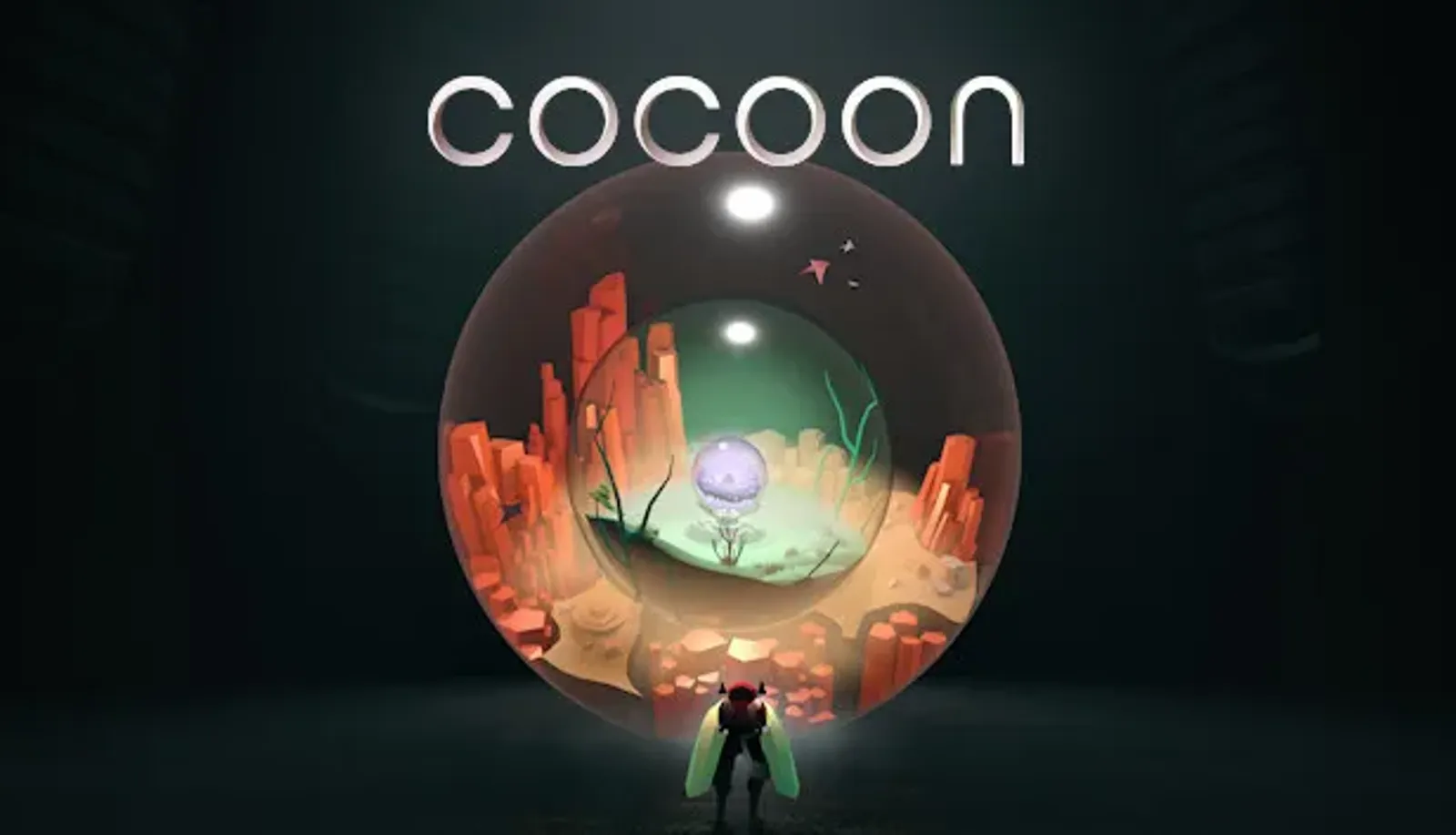COCOON game cover showcasing warm colors and character embrace theme