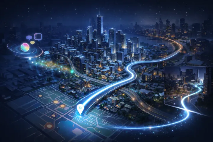 Google Maps Gemini and immersive navigation feature concept