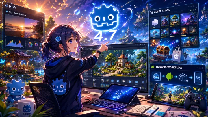 Overview of the key Godot 4.7 update highlights